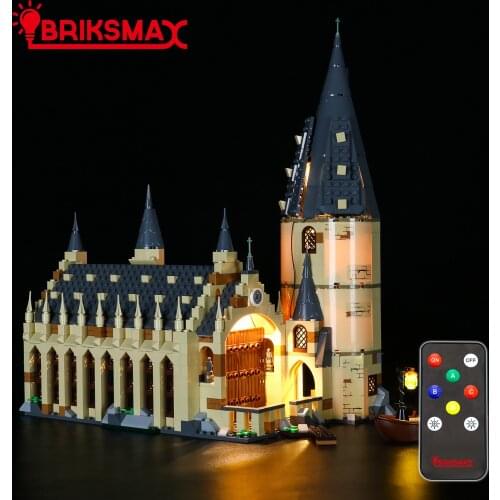 BriksMax Led Light Up Kit For 75954 Great Hall， Remote Control Version