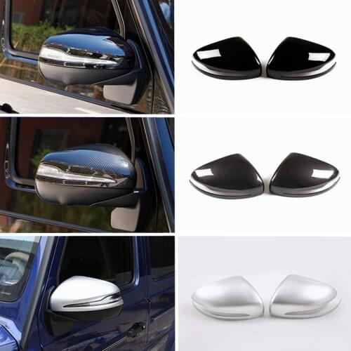2pcs Car Side Door Rearview Mirror Cap Decoration Cover For Mercedes Benz G class W463 2019-2020