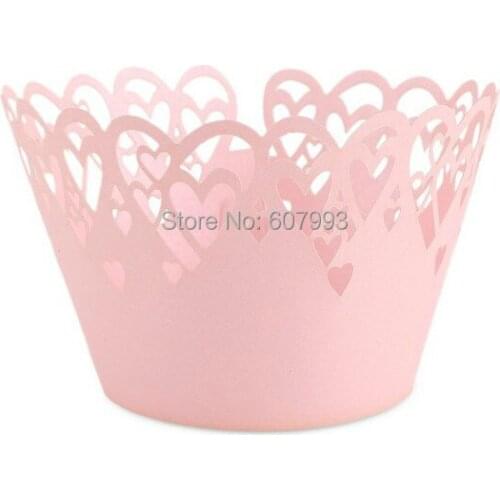 Laser cut love heart cupcake wrapper,wedding party birthday baby shower newborn festival ceremony,120PCS
