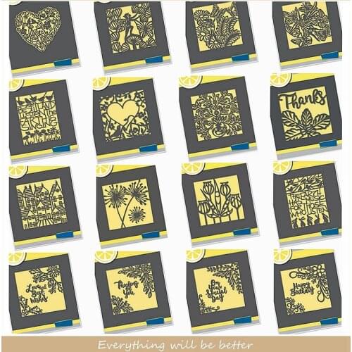 Metal Cutting Dies Mix Beauty Flower Words Letter Heart House Lace Branch Make Cards Scrapbook Craft Stencils New Die Cut 2020