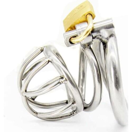Chastity Lock Stainless Steel Metal Arc Ring Cb6000s Chastity Chicken Cage Penis Rings Chastity CageCock Adult Game BDSM Bondage