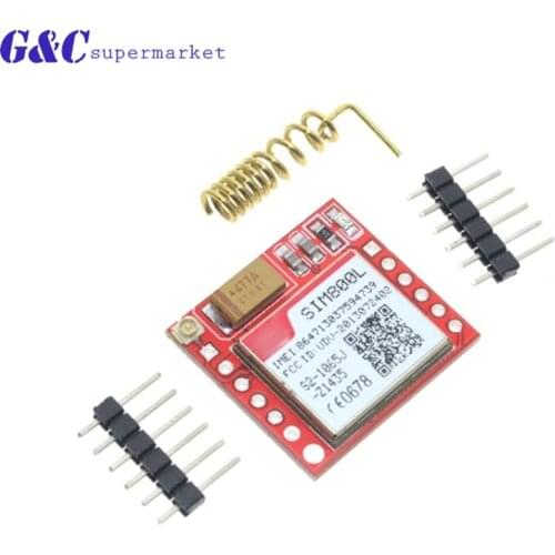 Mini Smallest SIM800L GPRS GSM Module MicroSIM Card Core Wireless Board Quad-band TTL Serial Port With Antenna for Arduino