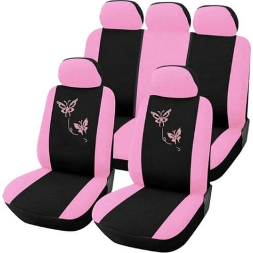 Butterfly fashion style before and after most car seat sets luxury cute pink car styling set