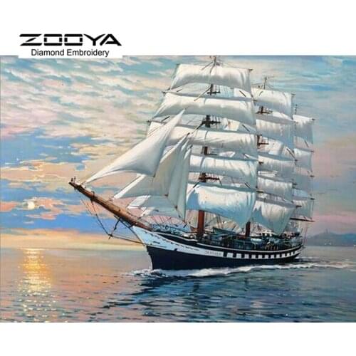 Framed Diy Digital Oil Painting By Numbers Home Decoration Craft Unique Gift Picture Paint On Canvas Sea And Boat BJ316