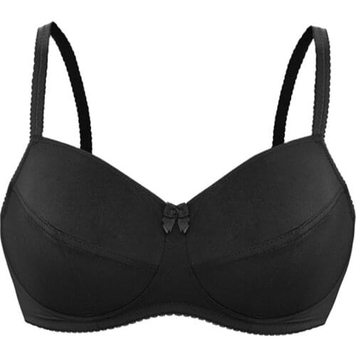 Lingerie Plus Size Bra CDEFGHI Cup Women Seamless Wireless Bralette Soft Cup Durable Breathable Ultra Thin Underwire Bras Black