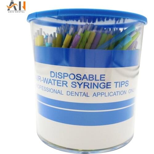 250PCS Disposable three Way Syringe Tips 3 Way Air Water Syringe Spray Nozzles Dental consumable