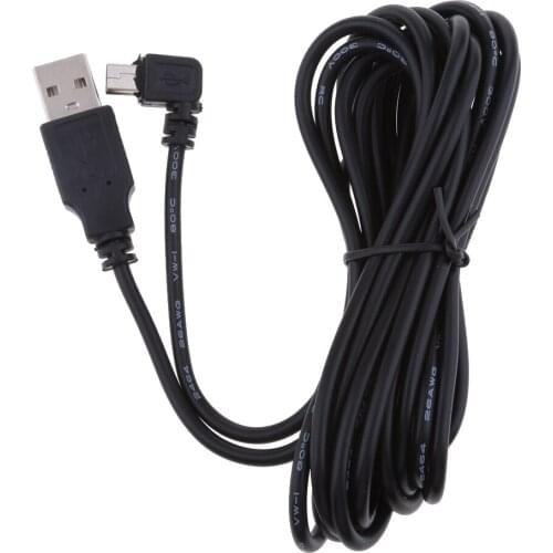 Durable 5V 2A Mini USB Chargers Cable 90 Degree Right Head for DVR GPS Charging Car Tools Kit