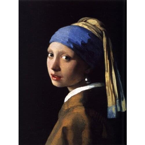 Professional Artist Supply Handmade High Quality Girl With Pearl Earring Oil Painting Top Quality Reproduction Wall Art Painting