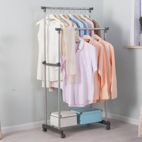 Adjustable Clothes Rail 78cm Display Rack Coat Rack Rail Stand Free Standing Wheel Garment Rack DQ0056A