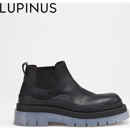 LUPINUS Luxury Brand Design Platform Women Ankle Boots 2021 New Fashion Chunky Heel Women Chelsea Boots Big Size Shoes 35-44