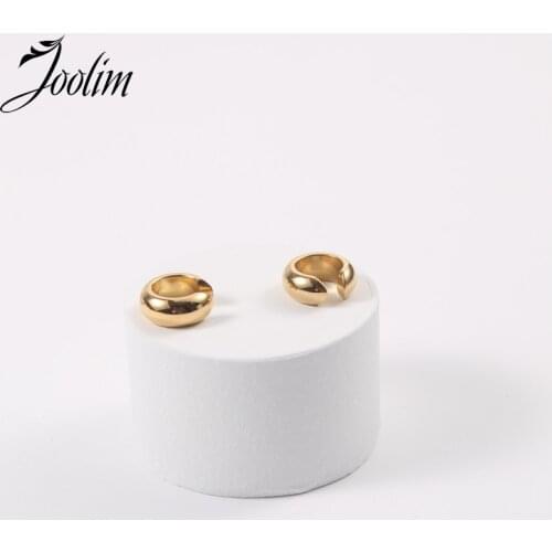 Joolim Plain Gold Color Cuff Earring Stainless Steel Earrings For Women