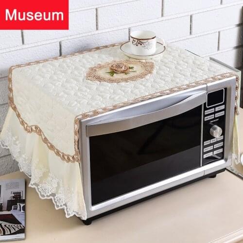 Warm Love European Lace Microwave Oven Cover Dustproof Cover Household Kitchen Microwave Oven Covering Cloth Waterproof Defence