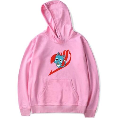 2019 New Sweatshirt Fashion temperament Anime FAIRY TAIL Print Hoodie Mens and Womens Casual High Quality Comfort Pink Hoodie