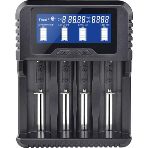 TrustFire TR-020 4-Channels USB Type C 3.0 Battery Charger for Li-ion/IMR/INR/ICR/NiMh /NiCd Battery