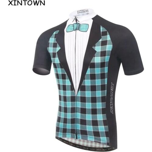 XINTOWN Gentleman Bike T-shirt Cycling Equipment Bicycle clothing Quick Dry Mans Cycling jersey Top Summer Jerseys Size S-5XL