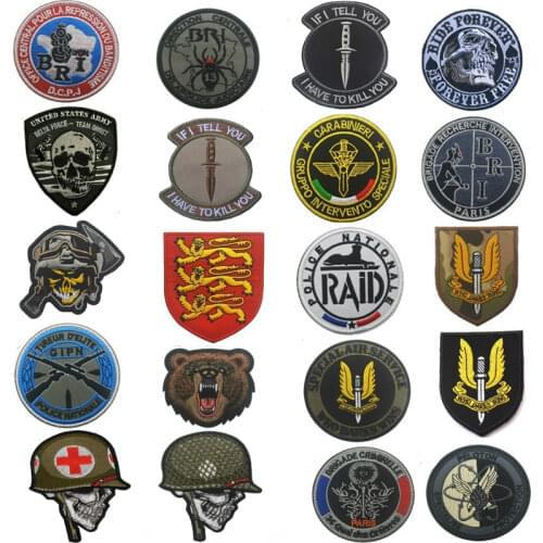 Embroidered Hook Patch Army Military Clothes Insignia Accessories Tactical Patches Armbands Applique
