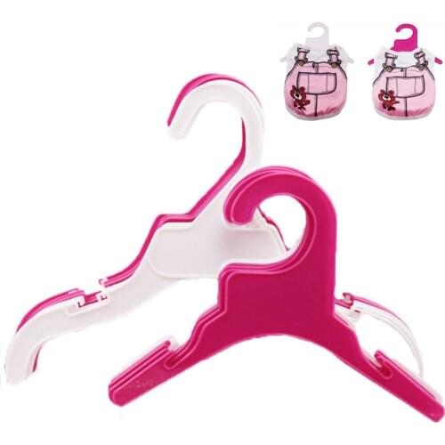10Pcs Pet Clothes Plastic Hanger Solid Non-slip Puppy and Cat Coat Hanger Save-space Dog Clothes Hangers Hook Pets Accessories