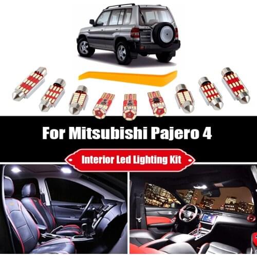 15Pcs For Mitsubishi Montero Shogun Pajero 4 V80 V93 V97 V98 2007-2020 Canbus Vehicle LED Interior Light Bulbs Kit Accessories