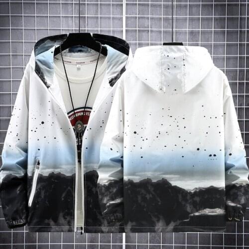 2020spring and Autumn. Mens Jacket with Zipper Hood. Autumn Casual Jacket. Fashion 3D Pattern. Mens Jacket Handsome Hoodie Top