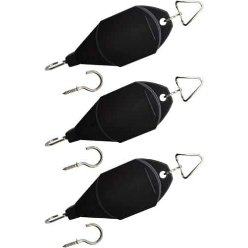 3 Pack Plant Pulley Hanger, Retractable Plant Hook Pulley, Adjustable Hanging Pulleys for Garden Baskets & Bird Feeder