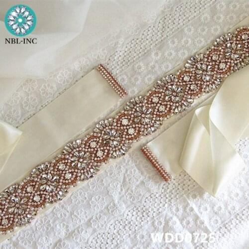 30pcs)Wholesale handmade beaded bridal wedding sash crystal rhinestone appliques for wedding evening dress belt WDD0725