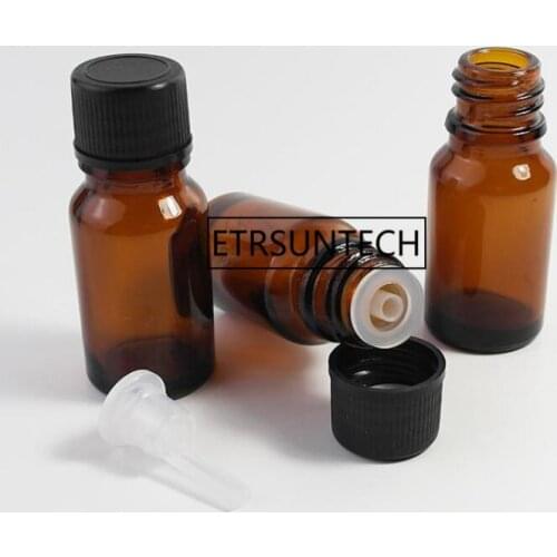 5ml 10ml Amber Glass Bottles with Dropper 5cc Essential oil Aromatherapy Cosmetic Containers Glass Bottle with Plastic Cap F1592