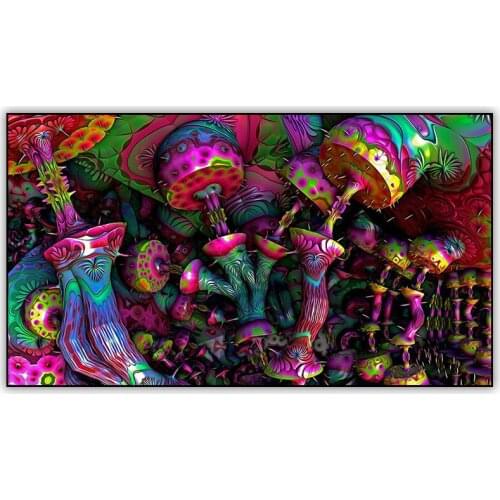 5D DIY Diamond Painting Psychedelic Red Mushroom Full Drill Cross Stitch Embroidery Rhinestone Mosaic Home Decor Handmade Gift