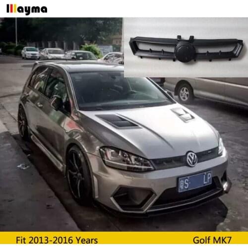 Aspec style front bumper fiber glass air intake grille For VW golf 7 Rline GTI 2013 - 2016 MK7 R FRP matte black primer grill