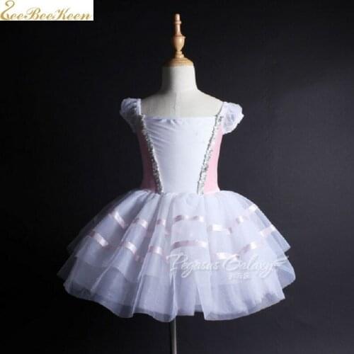 Stage Performance Ballet Dancewear Clothes Girl Adults Pink Princess Ballet Tutu Dance Costume For Children Ballerina Kids Dress