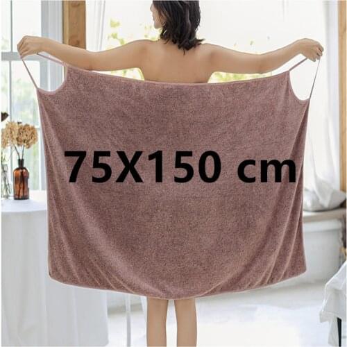 75X150 cm microfiber womens bathrobe, super soft bath towel, super absorbent bathroom travel towel
