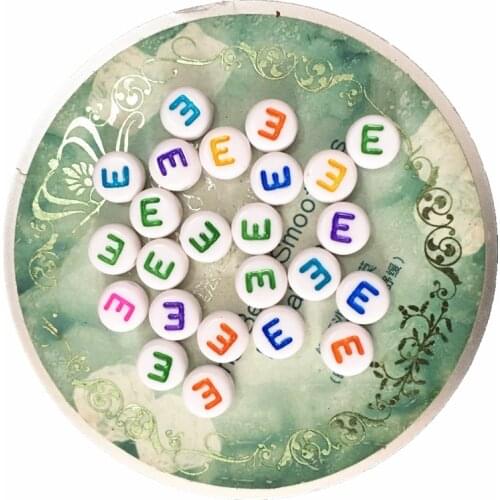DIY Jewelry Findings Ornament Accessories 4*7MM Single Alphabet Letters beads 3600pcs Plastic Acrylic Character E Initial Beads