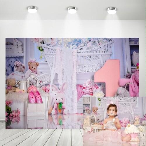Mehofond Background Birthday Backdrop Baby Shower Pink Balloon Flower Photo Background Birthday Party Photocall Backdrop Prop