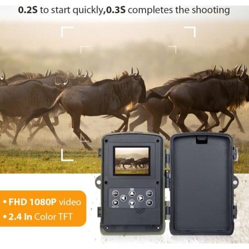 Trail Hunting Camera Night Version HC-801A Suntekcam 16MP 1080P IP65 Waterproof Photo Trap 0.3s Trigger Wildlife Cams