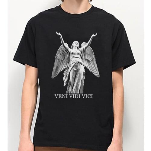 Men Angel Sculpture T Shirt Vintage Fashion Hip Hop Streetwear Art Tshirt Mens Summer Cotton Graphic Tops Male Clothing