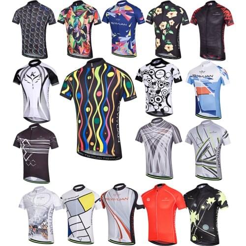 KEYIYUAN Summer Short Sleeve Men Cycling Jerseys MTB Bike Racing Road Bicycle Tops Maillot Ciclismo Hombre 2021 Verano