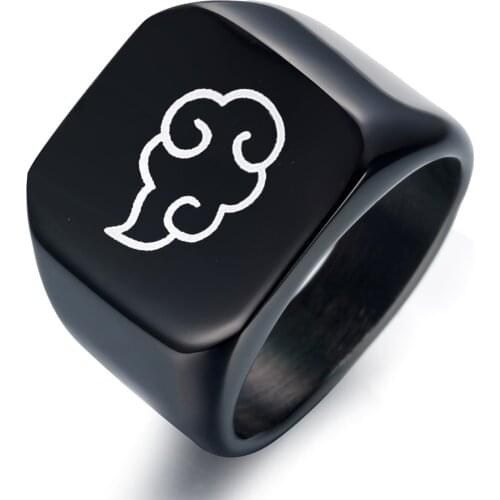 Anime Cosplay Cloud Rings Japanese Style Animation Cosplay Band Stainless Steel Jewelry Titanium Steel Mens Rings
