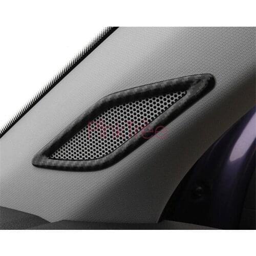 AC Outlet Sequins FrameSticker For Volkswagen T-Cross 2018 2019 2020 ABS Carbon Fiber Color Car Styling Accessories