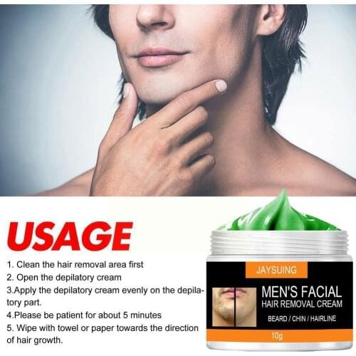 Painless Hair Removal Cream Men Beard Body Facial Painless Cream Inhibitor Hair 10g/20g/30g/50g Soothing Beard Shaving Remo P9G4