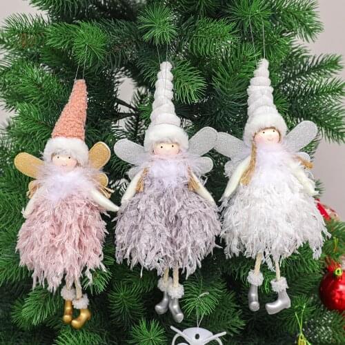 Handmade Little Girl Angel Doll Pendant Christmas Tree Decoration Accessories Small Pendant New No Gift Box Cn(origin) QUYING