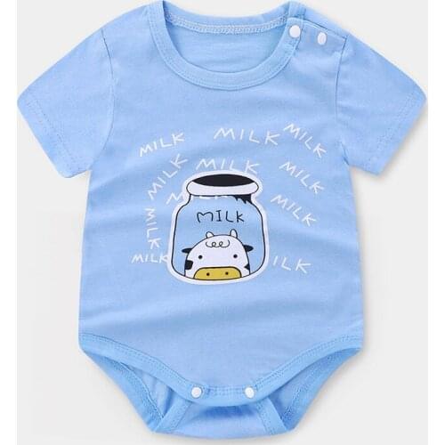 Newborn Summer Clothes Baby Romper Infant Short Sleeve Triangle Jumpsuit Baby Boys And Girl Cotton Bodysuit 3 6 12 24 Month