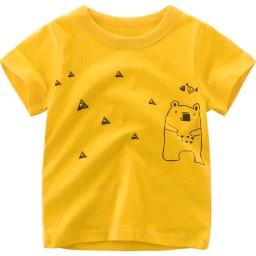 Summer Newborn Baby Girls boys Clothing Set Cartoon T-Shirt Bear Printed Clothes Newborn Short sleeve clothing