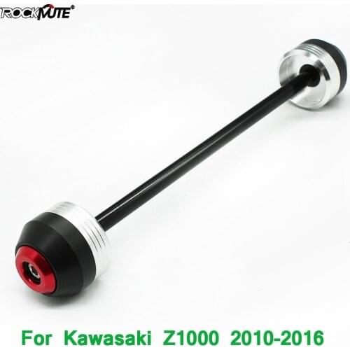 Motorcycle POM Axle Fork Crash Sliders Front Wheel Protector Circle Decoration For Kawasaki Z1000 2010-2016