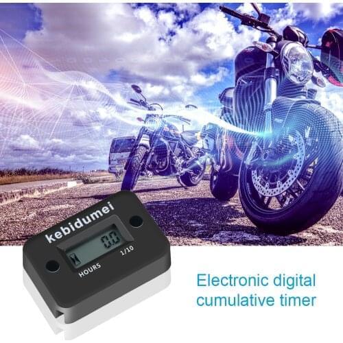 Newest clip style Digital Display Engine Tach Hour Meter Tachometer Gauge For Motorcycle chainsaw Boat mower mowing machine