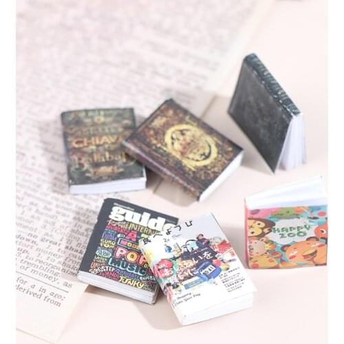 New Arrival Mini Books Toys 1:12 Dollhouse Miniature Furniture Accessories Toy Decoration