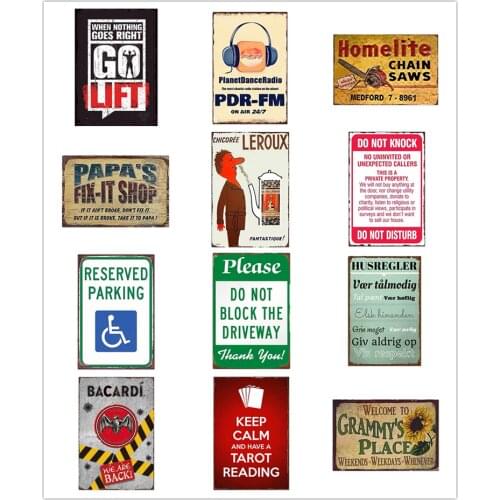 New Funny Warning/Gym Vintage Metal Tin Signs Metal Plate College Dorm Cafe Home Bar Decoration Plaque Poster Wall Art Paintings