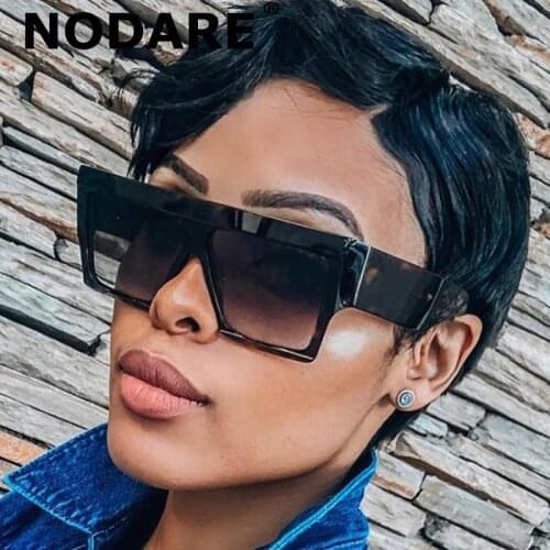 NODARE 2020 New Square Sunglasses Women Men Big Frame Fashion Retro Mirror Sun Glasses Brand Vintage Lunette De Soleil Feminine