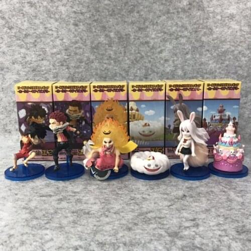 One piece WCF full cake island Vol.3 Luffy Charlotte Katakuri carrot big mom PVC figures toys 6pcs / set