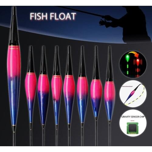 Hot Electronic Luminous Fish Float Long Vertical Luminous Night Lighting Bobbers for Fishing Outdoor N66