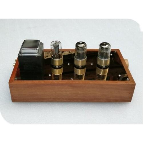 Latest upgrade 6N8P 6SN7 tube preamplifier 6Z5P bile rectifier, solid wood box hifi front bile preamp/Output voltage: 2V-20V
