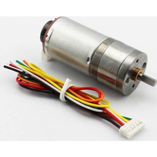 25GA370 DC Geared Motor with Encoder Geared Motor, Speed Disc Large Power High Torque Motor, Balance Car Special Motor